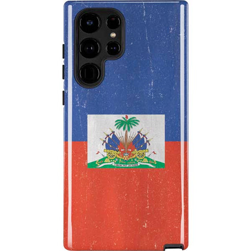 Haitian Flag Distressed Galaxy S22 Ultra Pro Case