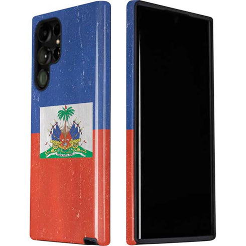 Haitian Flag Distressed Galaxy S22 Ultra Pro Case