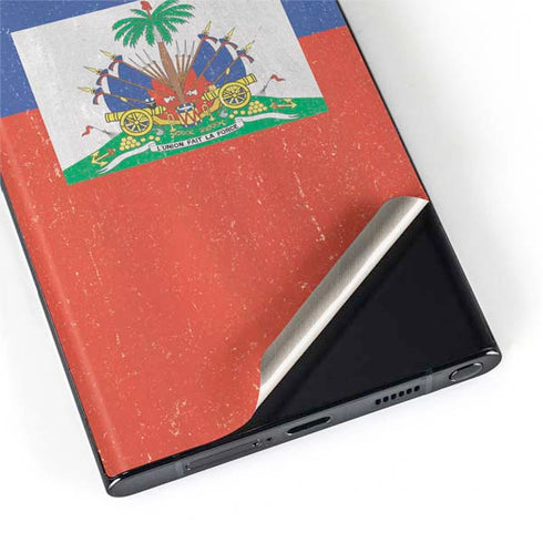 Haitian Flag Distressed Galaxy S22 Ultra Skin