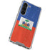 Haitian Flag Distressed Galaxy S23 Clear Case
