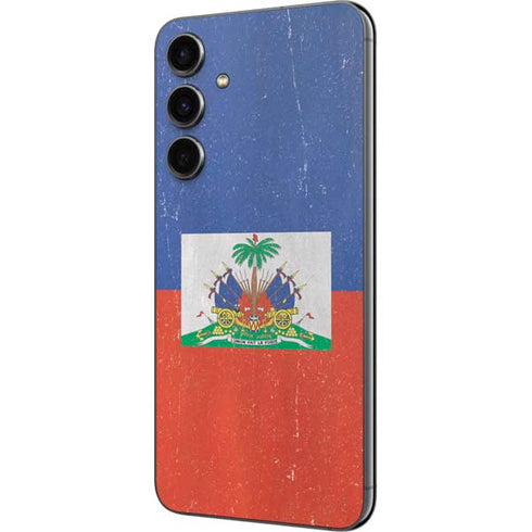 Haitian Flag Distressed Galaxy S23 FE Skin