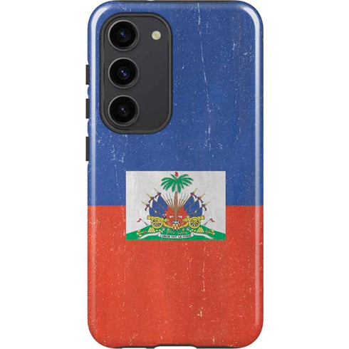 Haitian Flag Distressed Galaxy S23 Pro Case