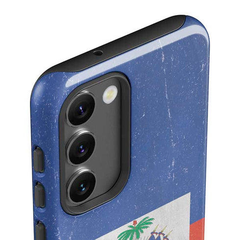 Haitian Flag Distressed Galaxy S23 Pro Case