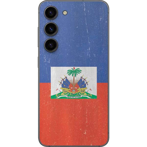 Haitian Flag Distressed Galaxy S23 Skin