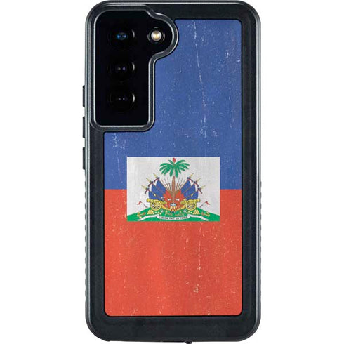 Haitian Flag Distressed Galaxy S23 Waterproof Case