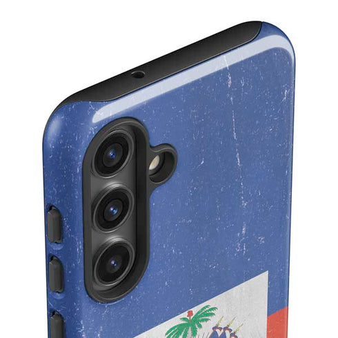 Haitian Flag Distressed Galaxy S24 Plus Impact Case