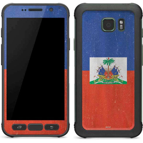 Haitian Flag Distressed Galaxy S7 Active Skin