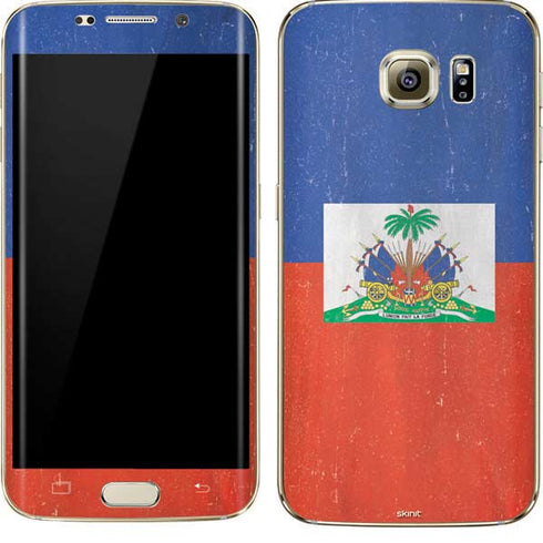 Haitian Flag Distressed Galaxy S7 Edge Skin