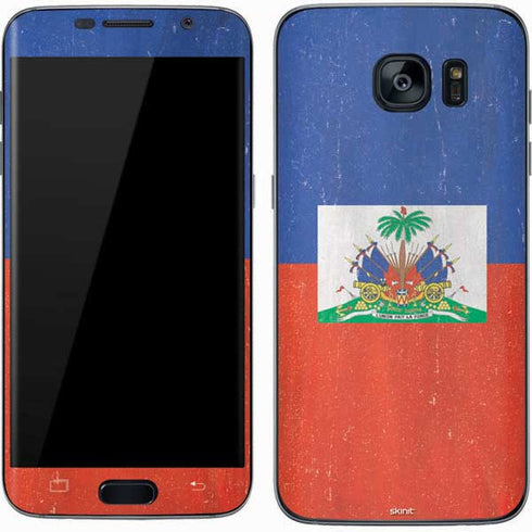 Haitian Flag Distressed Galaxy S7 Skin
