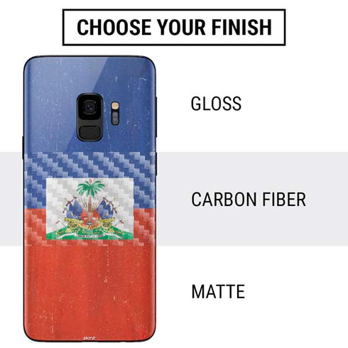 Haitian Flag Distressed Galaxy S9 Skin