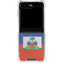 Haitian Flag Distressed Galaxy Z Flip5 5G Clear Case