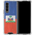 Haitian Flag Distressed Galaxy Z Fold4 5G Clear Case