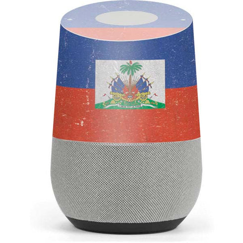 Haitian Flag Distressed Google Home Skin