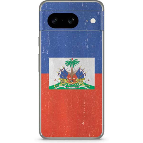 Haitian Flag Distressed Google Pixel 8 Skin