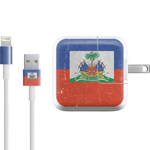 Haitian Flag Distressed iPad Charger (10W USB) Skin