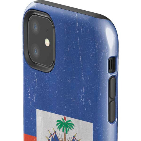 Haitian Flag Distressed iPhone 11 Impact Case