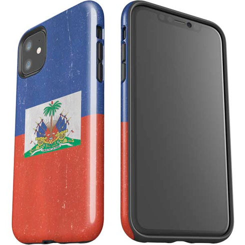 Haitian Flag Distressed iPhone 11 Impact Case