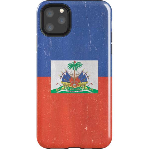 Haitian Flag Distressed iPhone 11 Pro Max Impact Case