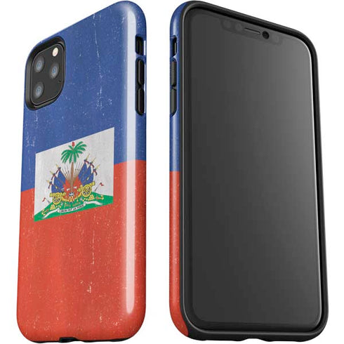 Haitian Flag Distressed iPhone 11 Pro Max Impact Case
