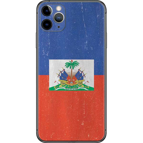 Haitian Flag Distressed iPhone 11 Pro Max Skin
