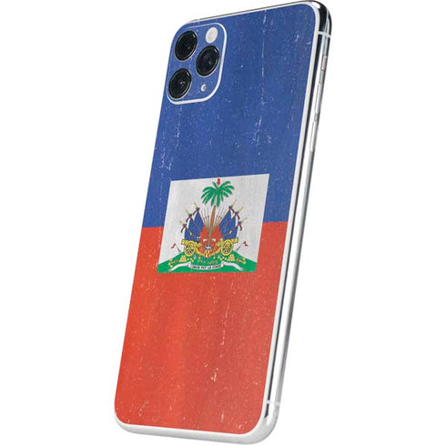 Haitian Flag Distressed iPhone 11 Pro Max Skin