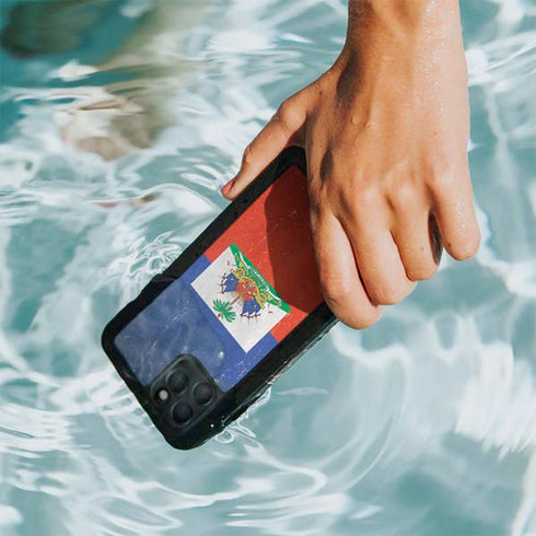 Haitian Flag Distressed iPhone 11 Pro Max Waterproof Case