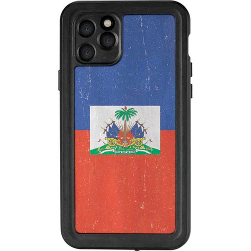 Haitian Flag Distressed iPhone 11 Pro Waterproof Case
