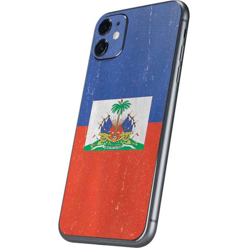 Haitian Flag Distressed iPhone 11 Skin