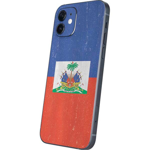 Haitian Flag Distressed iPhone 12 Mini Skin