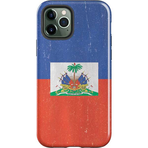 Haitian Flag Distressed iPhone 12 Pro Impact Case