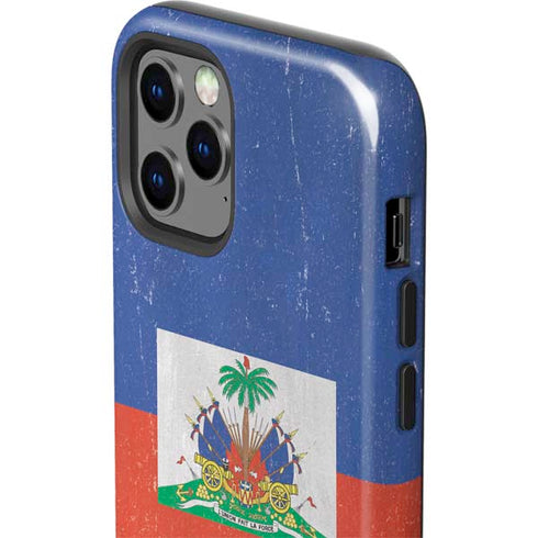 Haitian Flag Distressed iPhone 12 Pro Impact Case