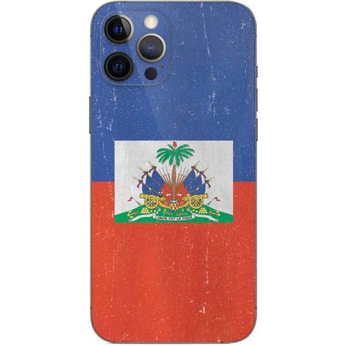 Haitian Flag Distressed iPhone 12 Pro Max Skin
