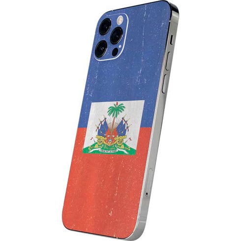 Haitian Flag Distressed iPhone 12 Pro Max Skin