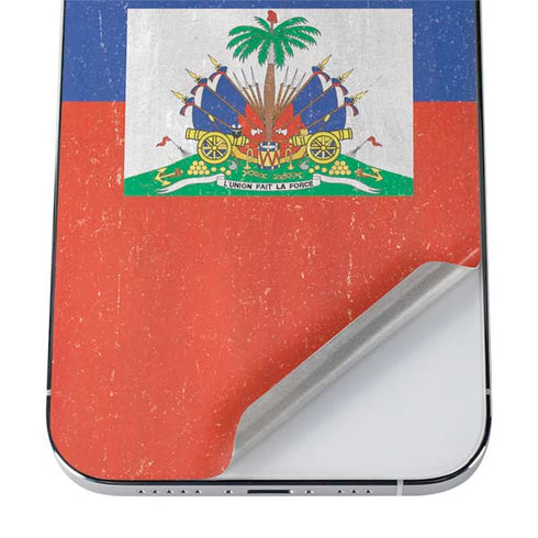 Haitian Flag Distressed iPhone 12 Pro Skin
