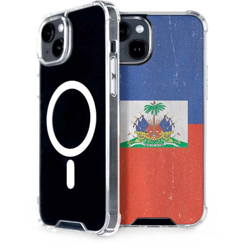 Haitian Flag Distressed iPhone 13 MagSafe Case