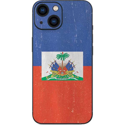 Haitian Flag Distressed iPhone 13 Mini Skin