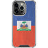 Haitian Flag Distressed iPhone 13 Pro Clear Case