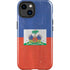 Haitian Flag Distressed iPhone 15 Plus Impact Case