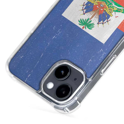 Haitian Flag Distressed iPhone 15 Plus MagSafe Case
