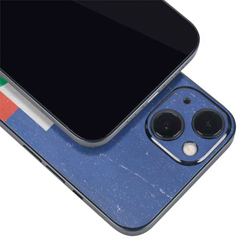 Haitian Flag Distressed iPhone 15 Plus Skin