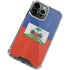Haitian Flag Distressed iPhone 15 Pro Clear Case
