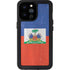 Haitian Flag Distressed iPhone 14 Pro Max Waterproof Case