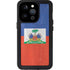 Haitian Flag Distressed iPhone 14 Pro Waterproof Case