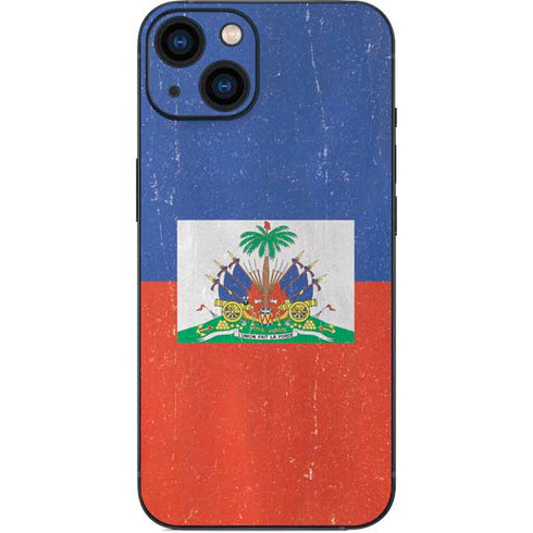 Haitian Flag Distressed iPhone 14 Skin