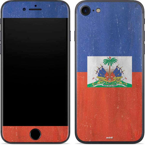 Haitian Flag Distressed iPhone 7 Skin