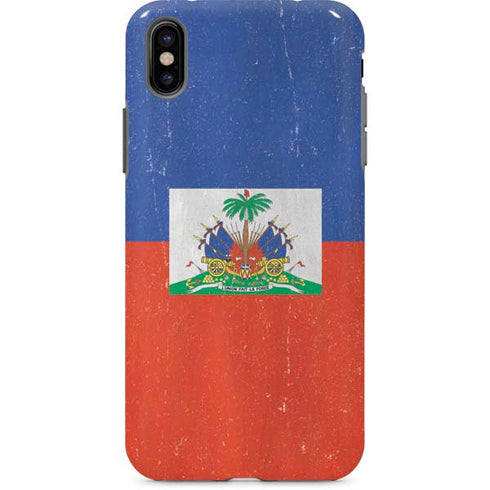 Haitian Flag Distressed iPhone X Pro Case