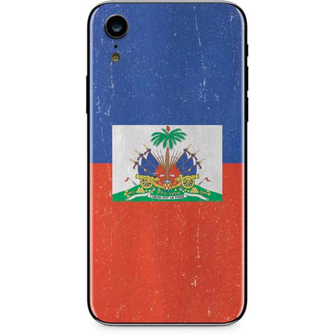 Haitian Flag Distressed iPhone XR Skin
