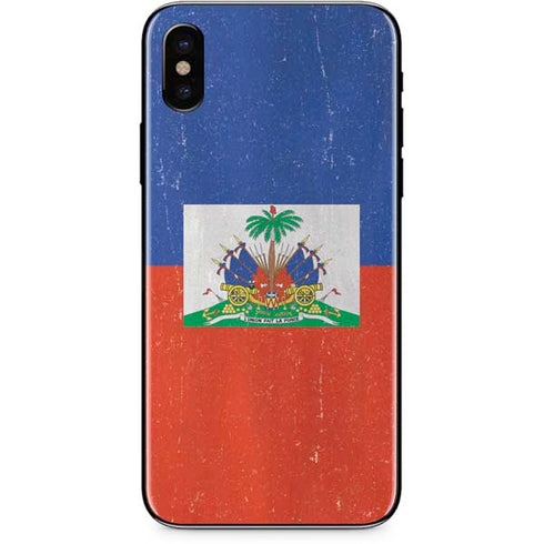 Haitian Flag Distressed iPhone XS Skin