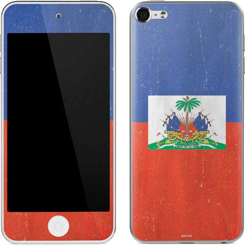 Haitian Flag Distressed Apple iPod Skin