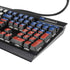 Haitian Flag Distressed K95 RGB PLATINUM Mechanical Gaming Keyboard Skin